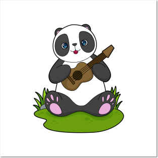 Panda Musician Guitar Music Posters and Art